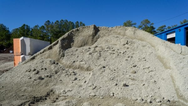 mound of processed fill dirt